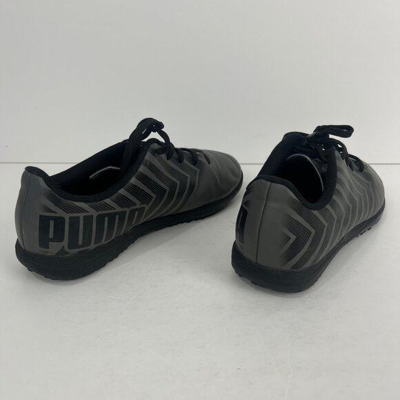 Puma Kids Activewear Sneakers Size 4 EU 35.5 Black Gray Lace Up Low Top - Picture 4 of 6